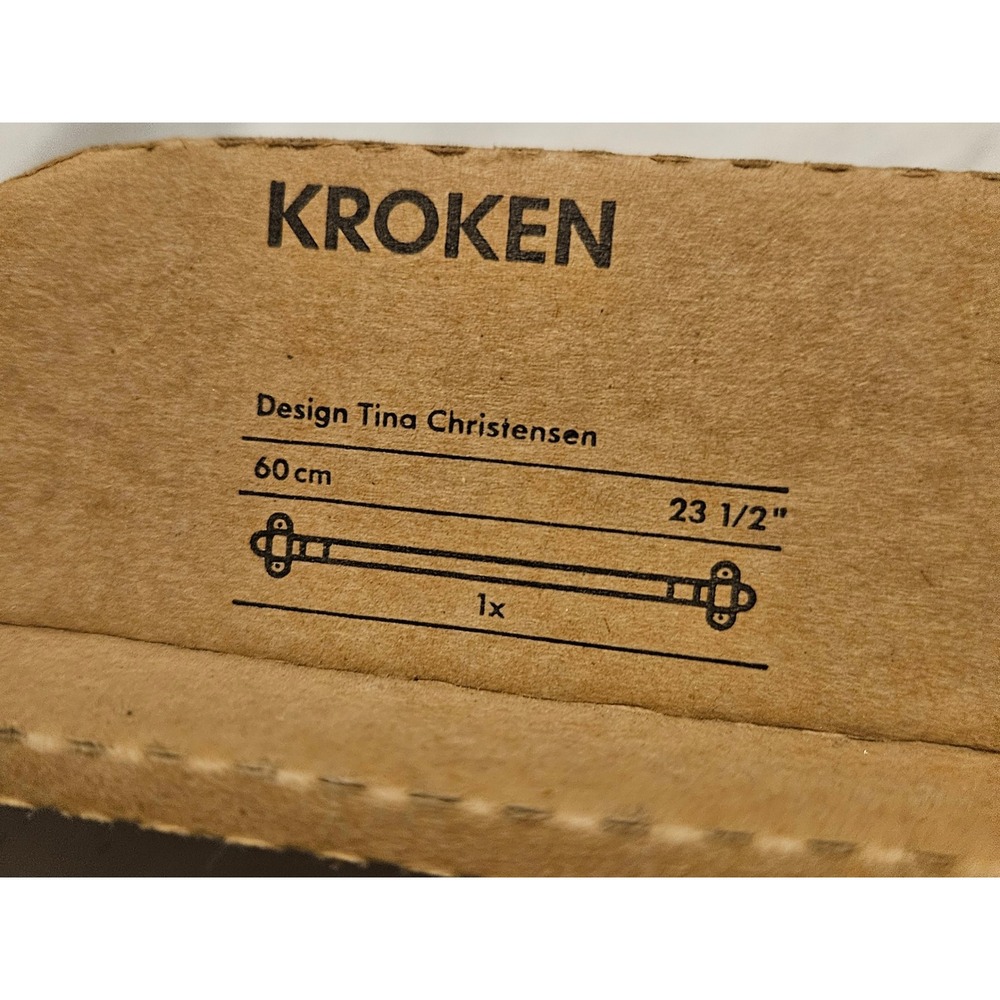 IKEA Kroken Rail Black Wall Mounted Towel Utensil Rack 23.5" Industrial Bathroom - Picture 4 of 6